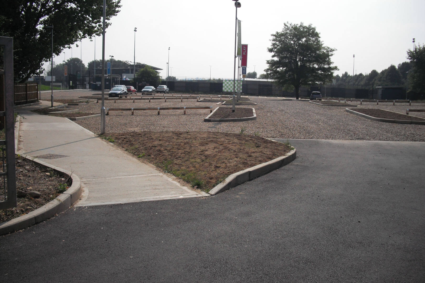 Gravel car park area